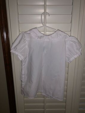 Classic White Peter Pan Collar Kids Top